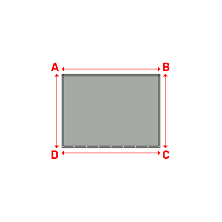 Bâche Rectangle en Protect 670 : La référence en matière de protection étanche Gris clair RAL 7038 - 2.00x1.50m