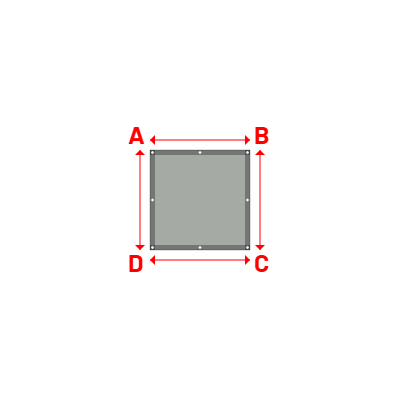 Bâche Rectangle en Protect 670 : La référence en matière de protection étanche Gris clair RAL 7038 - 1.00x1.00m