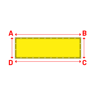 Bâche Rectangle en Protect 670 : La référence en matière de protection étanche Jaune citron RAL 1018 - 2.20x0.70m
