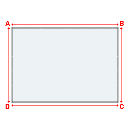 Bâche Rectangle en Solar 590 : bâche spéciale protection solaire & grand choix de coloris Blanc - 502V3-8102C - 4.04x2.84m