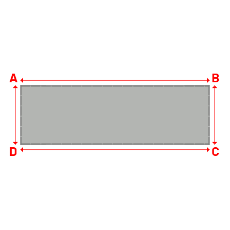 Bâche Rectangle en MaxiProtect 900 : Protection & grammage renforcé Gris agate RAL 7038 - 8.00x2.50m