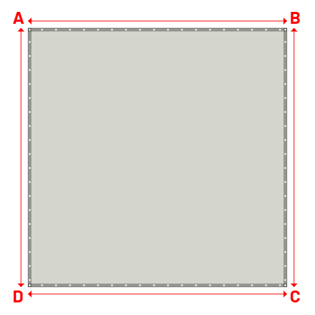 Bâche Rectangle en Soltis Perform 92 Galet 92-2171 - 3.80x3.80m