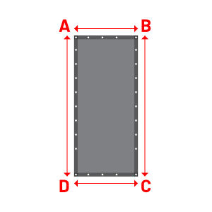 Bâche Rectangle en CoverEco 640 : une bâche simple & efficace Ecolac 640 - 7196 (RAL 7037) - 0.90x1.99m