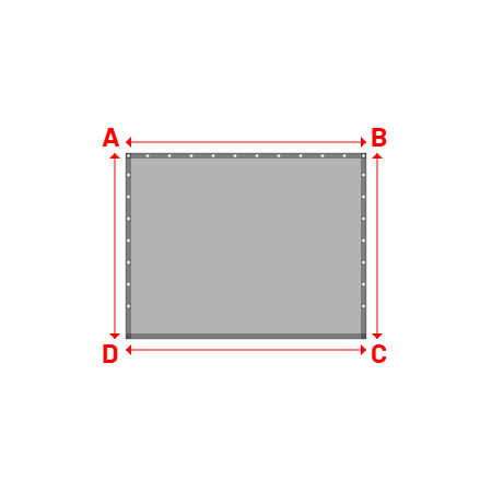 Bâche Rectangle en MaxiProtect 900 : Protection & grammage renforcé Gris agate RAL 7038 - 2.20x1.70m