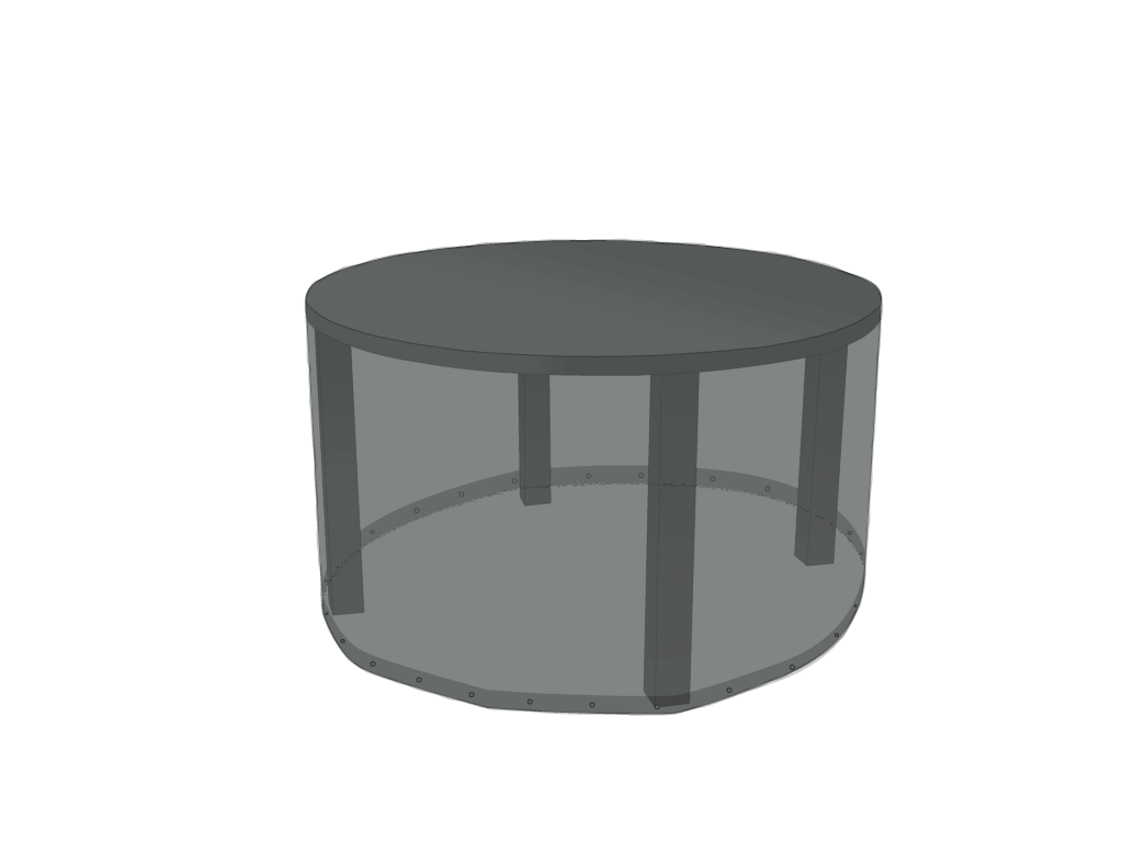 Table de jardin ronde en Protect 670 : La référence en matière de protection étanche Gris anthracite RAL 7016