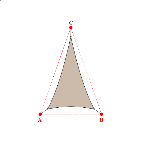 Voile d'ombrage triangle en Soltis 96 - Toile d'ombrage haute performance Sandy beige 96-2135 - 1,51x2,47x2,47m