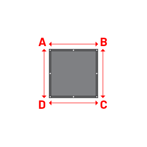 Bâche Rectangle en CoverEco 640 : une bâche simple & efficace Ecolac 640 - 7196 (RAL 7037) - 1.00x1.00m