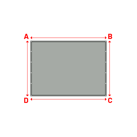 Bâche Rectangle en Protect 670 : La référence en matière de protection étanche Gris clair RAL 7038 - 2.50x1.82m