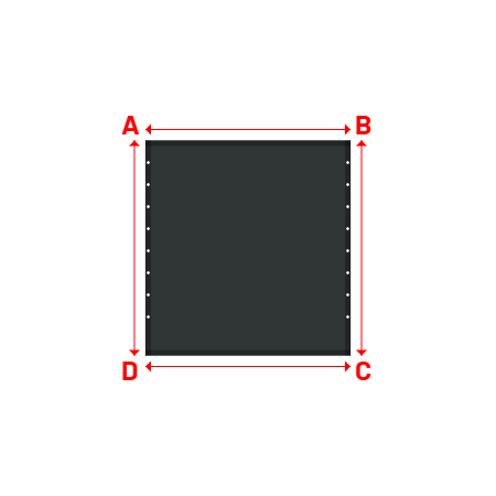 Bâche Rectangle en Protect 670 : La référence en matière de protection étanche Gris anthracite RAL 7016 - 1.86x1.95m