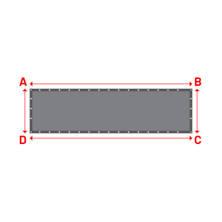 Bâche Rectangle en CoverEco 640 : une bâche simple & efficace Ecolac 640 - 7196 (RAL 7037) - 3.29x0.90m