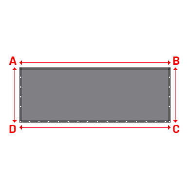 Bâche Rectangle en CoverEco 640 : une bâche simple & efficace Ecolac 640 - 7196 (RAL 7037) - 3.27x1.19m