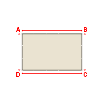 Bâche Rectangle en Protect 670 : La référence en matière de protection étanche Blanc perlé RAL 1013 - 2.33x1.45m