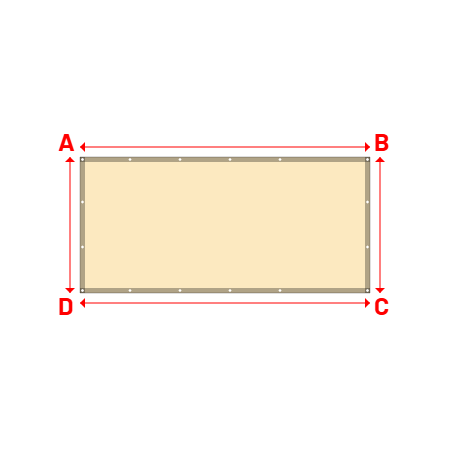 Bâche Rectangle en Protect 670 : La référence en matière de protection étanche Beige ral 1015 - 2.90x1.36m