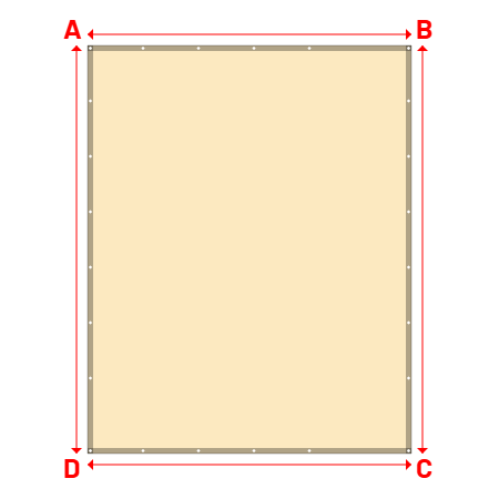 Bâche Rectangle en Protect 670 : La référence en matière de protection étanche Beige ral 1015 - 2.92x3.68m