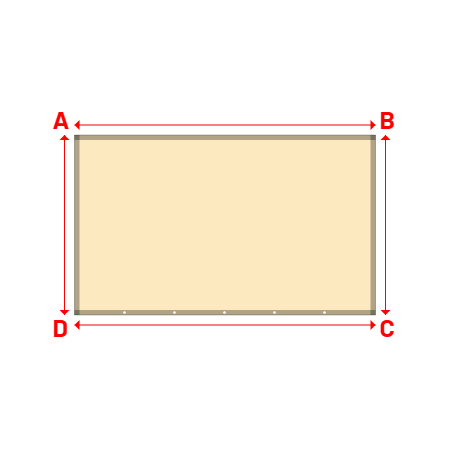 Bâche Rectangle en Protect 670 : La référence en matière de protection étanche Beige ral 1015 - 3.01x1.80m