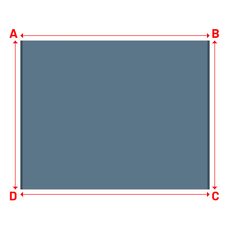 Bâche Rectangle en Soltis Perform 92 Gris céleste 92-51178 - 4.20x3.30m