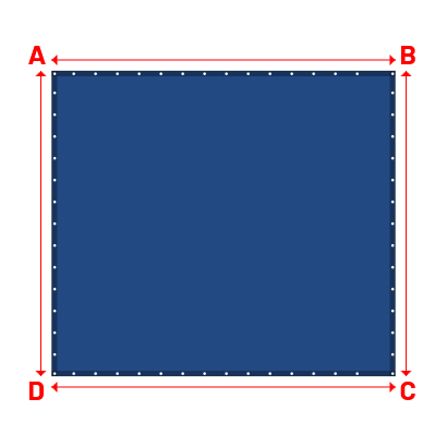 Bâche Rectangle en Solar 590 : bâche spéciale protection solaire & grand choix de coloris Bleu nuit - 502V3-2161C - 3.15x2.80m