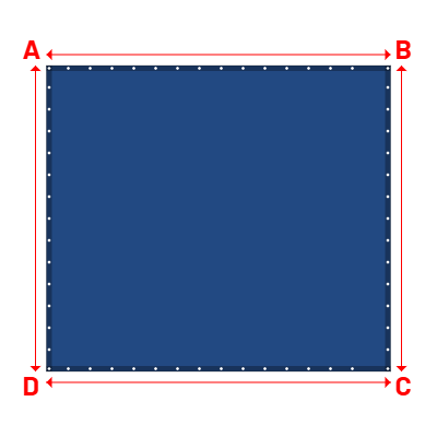 Bâche Rectangle en Solar 590 : bâche spéciale protection solaire & grand choix de coloris Bleu nuit - 502V3-2161C - 3.15x2.80m