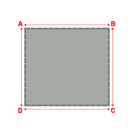 Bâche Rectangle en Protect 670 : La référence en matière de protection étanche Gris clair RAL 7038 - 2.86x2.63m
