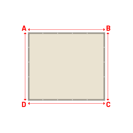 Bâche Rectangle en Protect 670 : La référence en matière de protection étanche Blanc perlé RAL 1013 - 2.60x2.30m