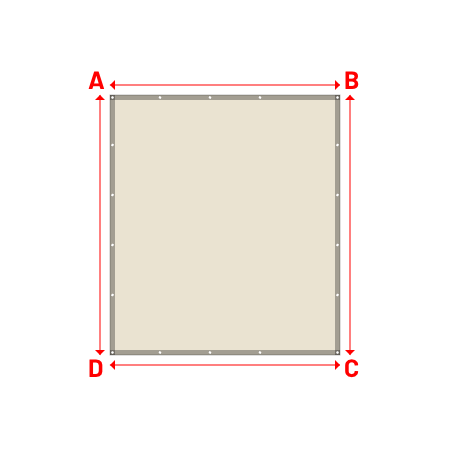 Bâche Rectangle en Protect 670 : La référence en matière de protection étanche Blanc perlé RAL 1013 - 2.30x2.60m