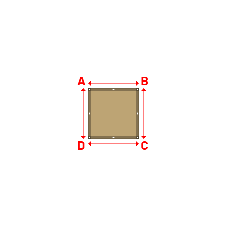 Bâche Rectangle en AustralMesh - Toile d'ombrage ajourée Sable du désert (704 AustralMesh) - 1.00x1.00m