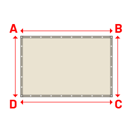 Bâche Rectangle en Protect 670 : La référence en matière de protection étanche Blanc perlé RAL 1013 - 1.90x1.26m