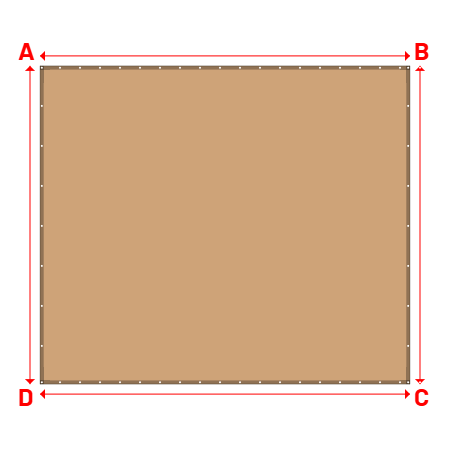 Bâche Rectangle en Hydris  - Toile d'ombrage déperlante Hydris 0835 Lin - 5.00x4.30m