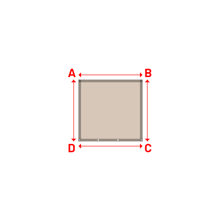 Bâche Rectangle en Soltis Horizon 86 Beige sablé 86-2135 - 1.30x1.25m