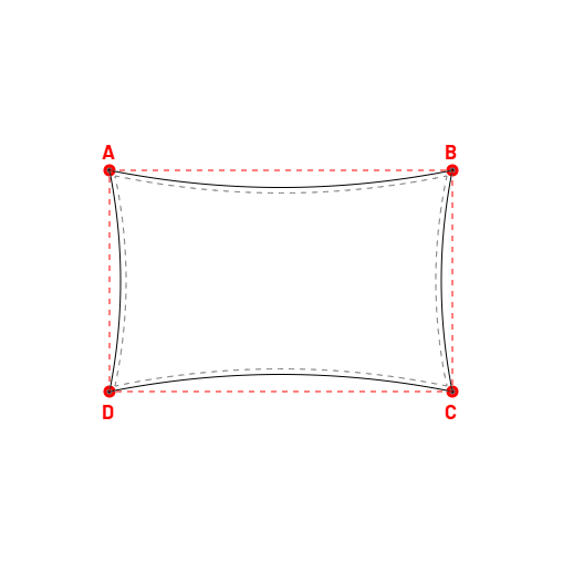 Voile d'ombrage rectangle en Protect 670 : La référence en matière de protection étanche Blanc RAL 9016 - 6,20x4,00x6,20x4,00m