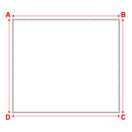 Bâche Rectangle en AustralMesh - Toile d'ombrage ajourée Blanc (112 AustralMesh) - 4.00x3.50m