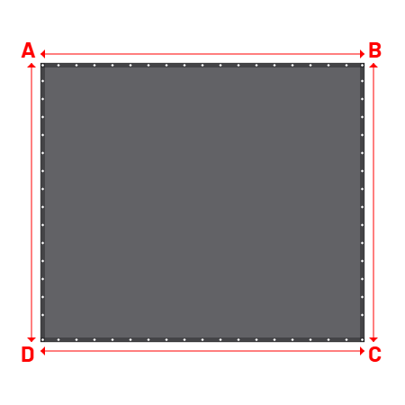 Bâche Rectangle en Solar 590 : bâche spéciale protection solaire & grand choix de coloris Béton - 502V3-2167C - 3.60x3.10m