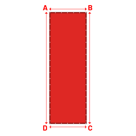 Bâche Rectangle en Protect 670 : La référence en matière de protection étanche Rouge RAL 3002 - 1.50x4.50m