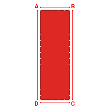 Bâche Rectangle en Protect 670 : La référence en matière de protection étanche Rouge RAL 3002 - 1.50x4.50m