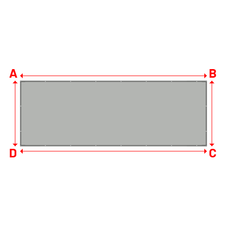 Bâche Rectangle en MaxiProtect 900 : Protection & grammage renforcé Gris agate RAL 7038 - 8.00x2.80m