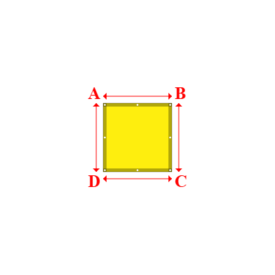 Bâche Rectangle en Protect 670 : La référence en matière de protection étanche Jaune citron RAL 1018 - 1.00x1.00m