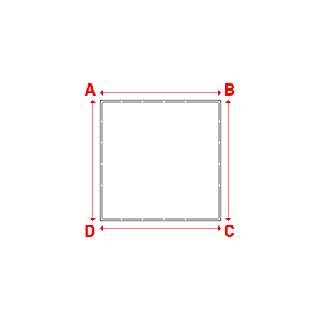 Bâche Rectangle en Protect 670 : La référence en matière de protection étanche Blanc RAL 9016 - 1.70x1.70m