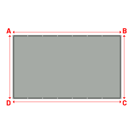 Bâche Rectangle en Protect 670 : La référence en matière de protection étanche Gris clair RAL 7038 - 3.64x2.14m
