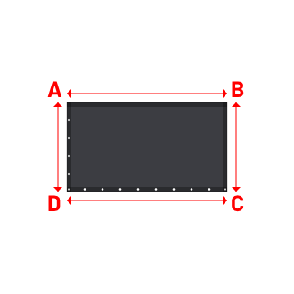 Bâche Rectangle en Soltis Horizon 86 Anthracite 86-2047 - 1.80x1.00m