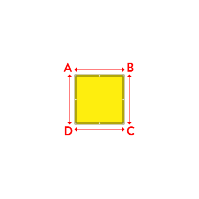 Bâche Rectangle en Protect 670 : La référence en matière de protection étanche Jaune citron RAL 1018 - 1.00x1.00m