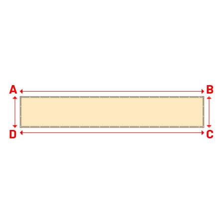 Bâche Rectangle en Protect 670 : La référence en matière de protection étanche Beige ral 1015 - 5.89x1.00m