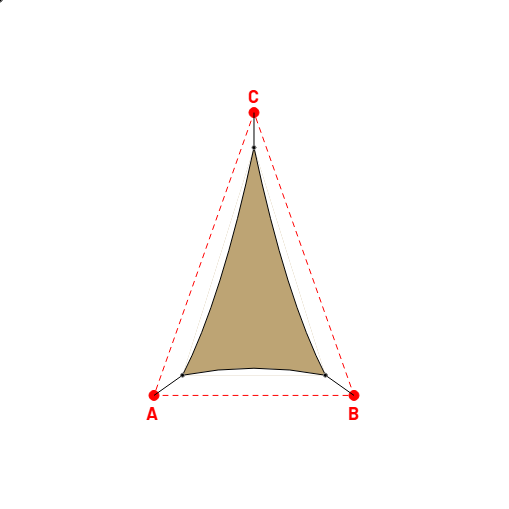 Voile d'ombrage triangle en AustralMesh - Toile d'ombrage ajourée Sable du désert (704 AustralMesh) - 1,42x2,38x2,38m