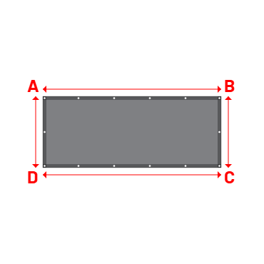 Bâche Rectangle en CoverEco 640 : une bâche simple & efficace Ecolac 640 - 7196 (RAL 7037) - 2.50x1.00m