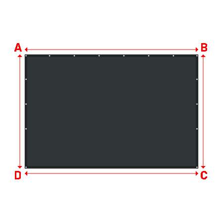 Bâche Rectangle en Protect 670 : La référence en matière de protection étanche Gris anthracite RAL 7016 - 3.50x2.30m