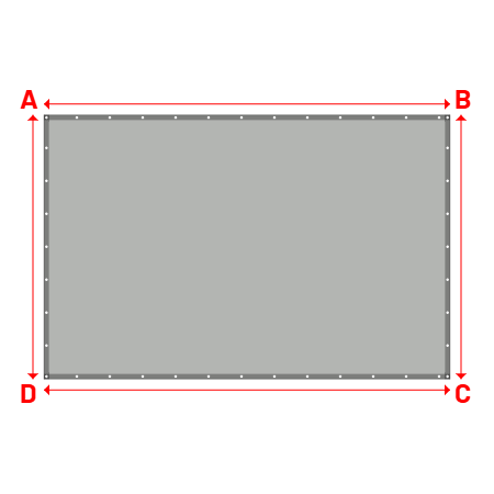 Bâche Rectangle en MaxiProtect 900 : Protection & grammage renforcé Gris agate RAL 7038 - 4.00x2.60m