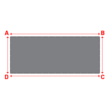 Bâche Rectangle en CoverEco 640 : une bâche simple & efficace Ecolac 640 - 7196 (RAL 7037) - 8.00x3.30m