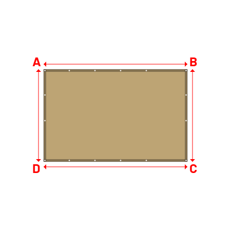 Bâche Rectangle en AustralMesh - Toile d'ombrage ajourée Sable du désert (704 AustralMesh) - 2.80x1.80m