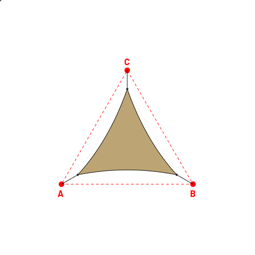 Voile d'ombrage triangle en AustralMesh - Toile d'ombrage ajourée Sable du désert (704 AustralMesh) - 2,63x2,63x2,63m