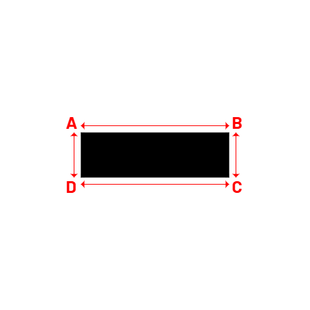 Bâche Rectangle en Protect 670 : La référence en matière de protection étanche Noir RAL 9005 - 2.15x0.65m