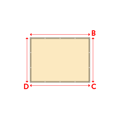 Bâche Rectangle en Protect 670 : La référence en matière de protection étanche Beige ral 1015 - 2.00x1.50m